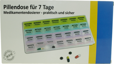 PILLENDOSE 7 Tage+4 Fächer je Tag Kunststoff