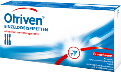 OTRIVEN 0,1% Nasentropfen Einzeldosispipetten