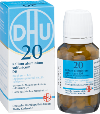 BIOCHEMIE DHU 20 Kalium alum.sulfur.D 6 Tabletten