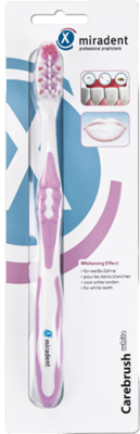 MIRADENT Carebrush Zahnbürste weiß/pink