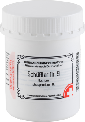 SCHÜSSLER NR.9 Natrium phosphoricum D 6 Tabletten