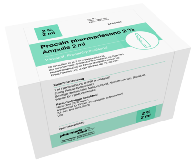 PROCAIN pharmarissano 2% Inj.-Lsg.Ampullen 2 ml